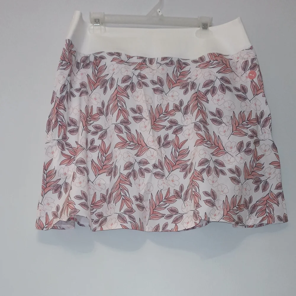 Puma White and Pink Floral Golf Skort XL/L - Picture 3 of 14